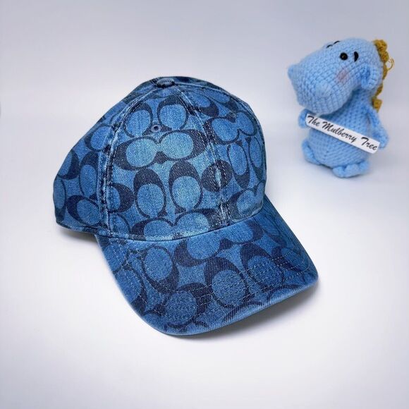 Coach unisex Signature  Baseball Hat In Signature Chambray F68403 Denim NWT $128 - Picture 1 of 10